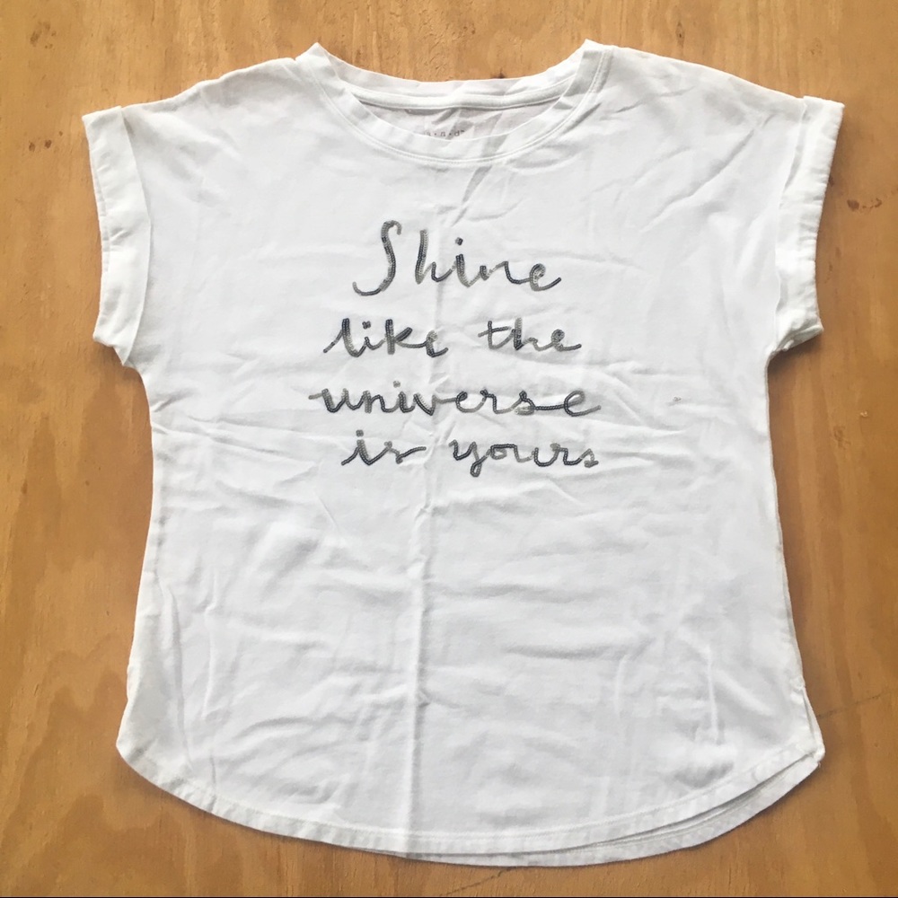 A New Day Graphic Tee with Sequins